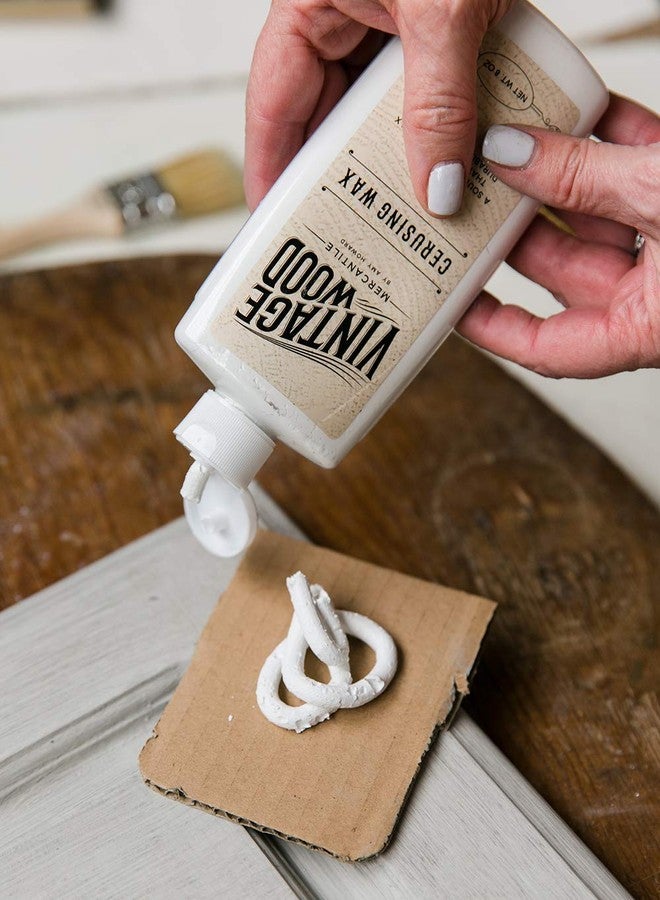 Amy Howard at Home Cerusing Wax for Vintage and Antique Furniture Restoration | Provides Distressed Lime-Washed Protective Finish and Seal | Fast 20-Minute Drying Time | 8oz Soft Wax Bottle - Image 5